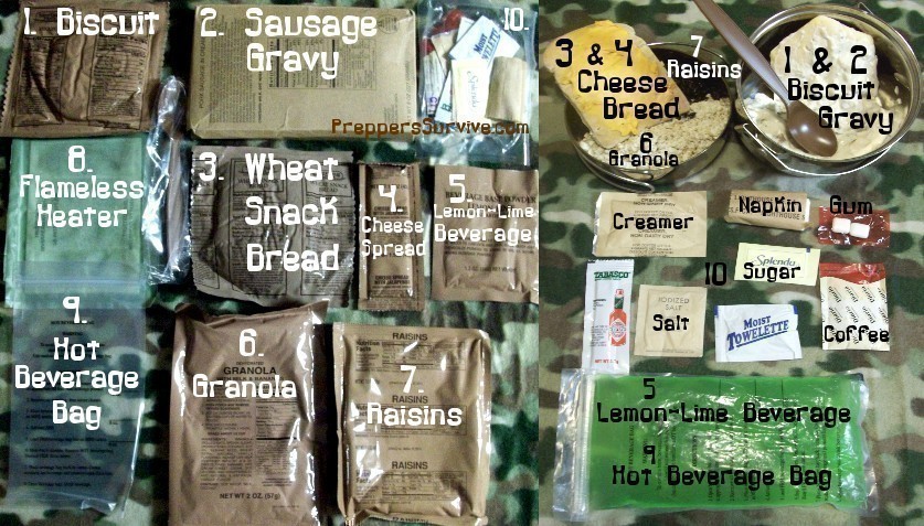 Bug Out Bag Food Ideas - MRE - Preppers Survive