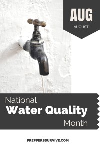 August National Water Quality Month - Prepper Calendar 