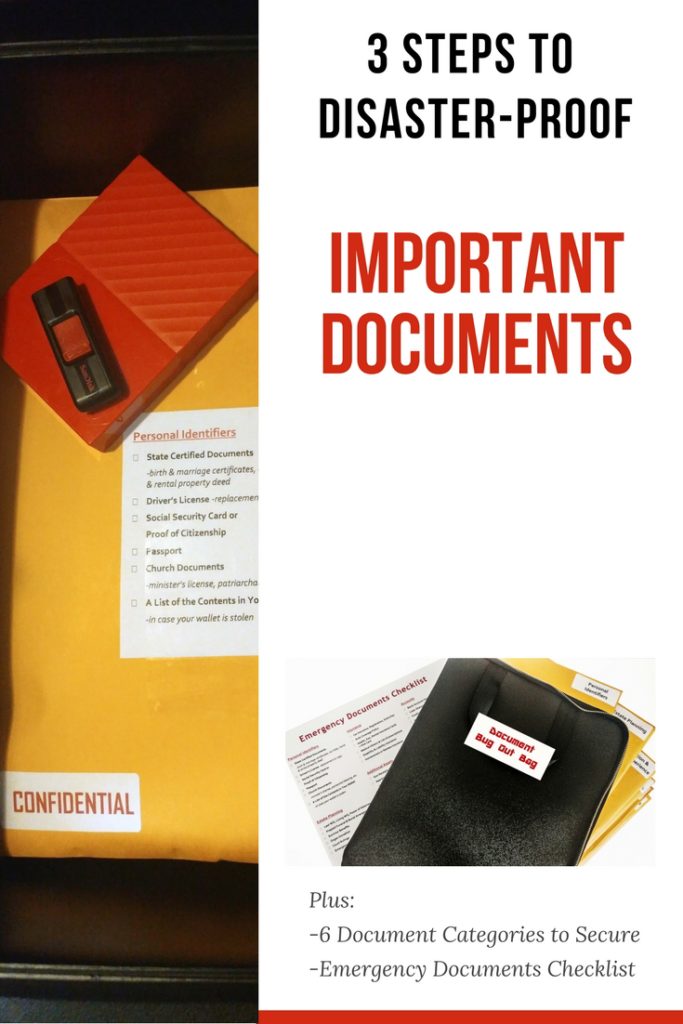 Emergency Documents Checklist