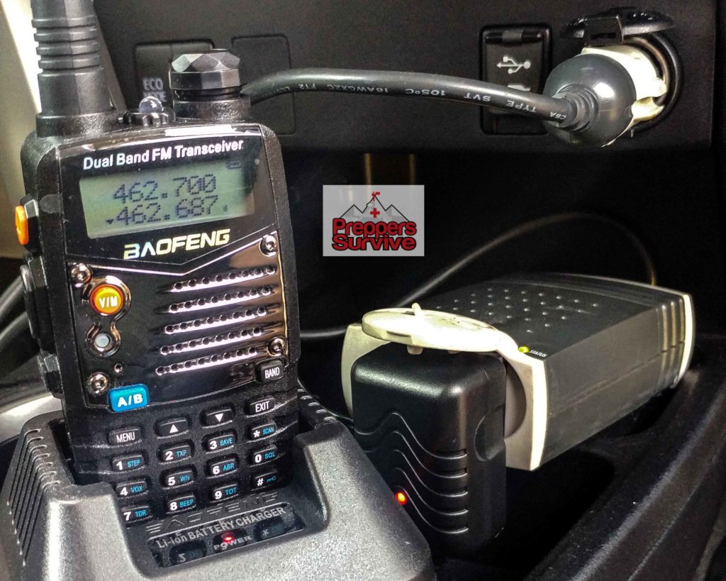 Recharge a Ham Radio - Car Power Inverter