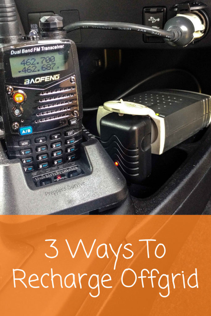 How to Recharge a Ham Radio Offgrid. 3 ways to charge a Ham radio. Preppers Survive