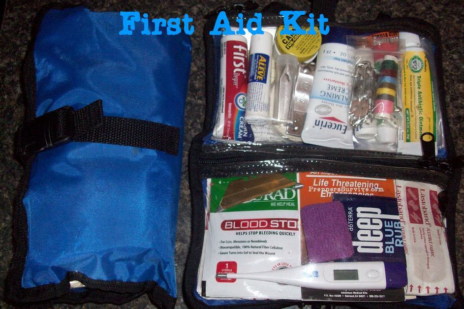 backpacking first aid kit list / hiking first aid kit list / camping first aid kit list / bug out bag first aid list