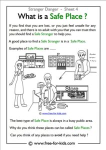 Teaching Stranger Danger to Kids - Stranger danger activities printable - Yell and tell 