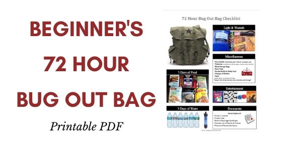 Beginner 72 Hour Bug Out Bag Checklist