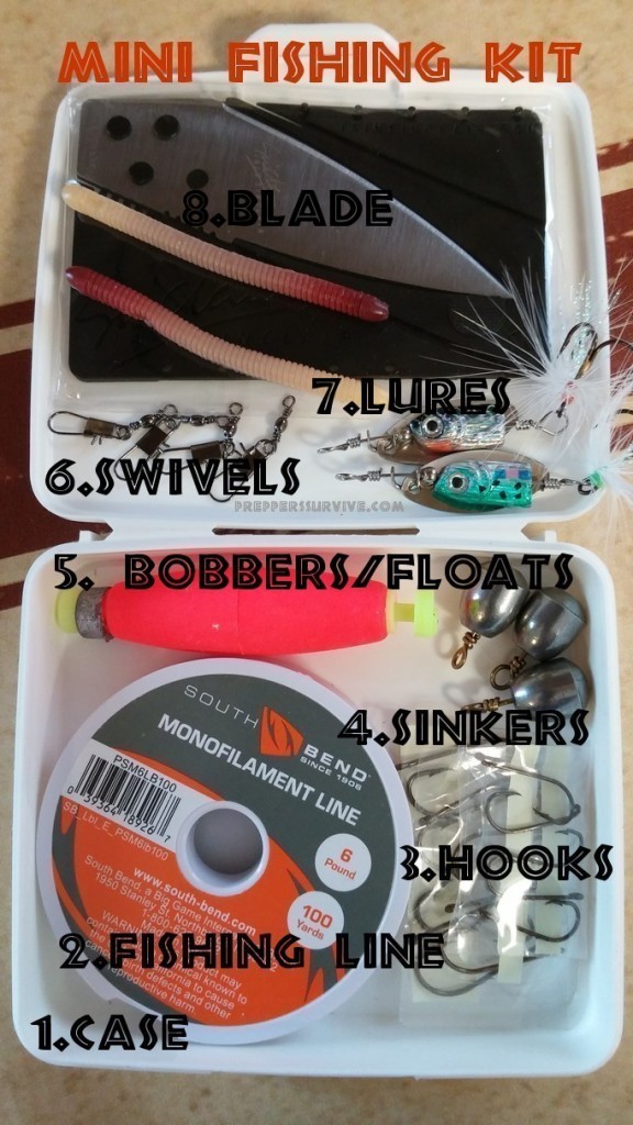DIY survival fishing kit. Bug out bag fishing kit - Preppers Survival