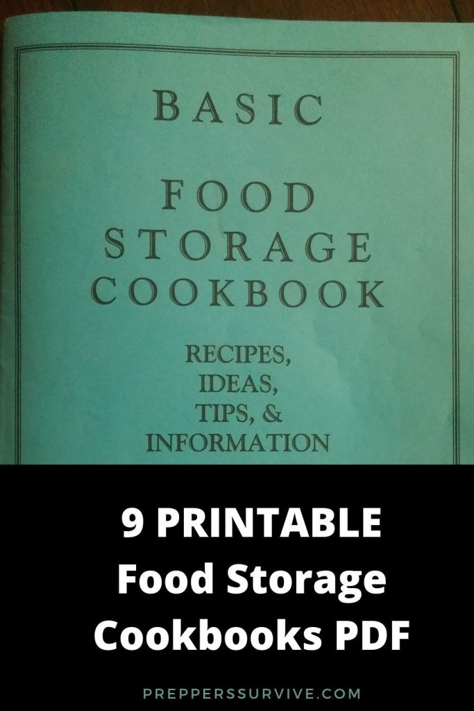 9 PRINTABLE PDF Food Storage Cookbooks