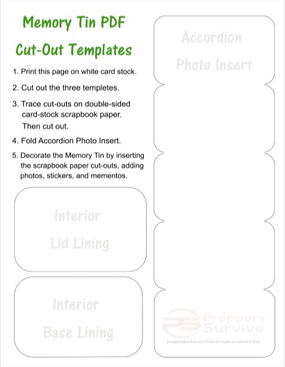 How to make a memory box - the memory box pdf template - Memento Kit