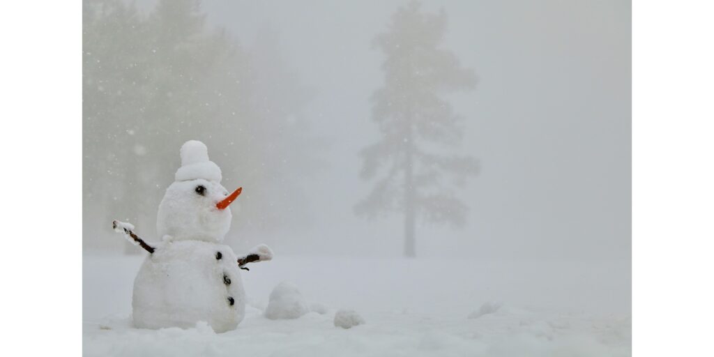 winter camping snowmant