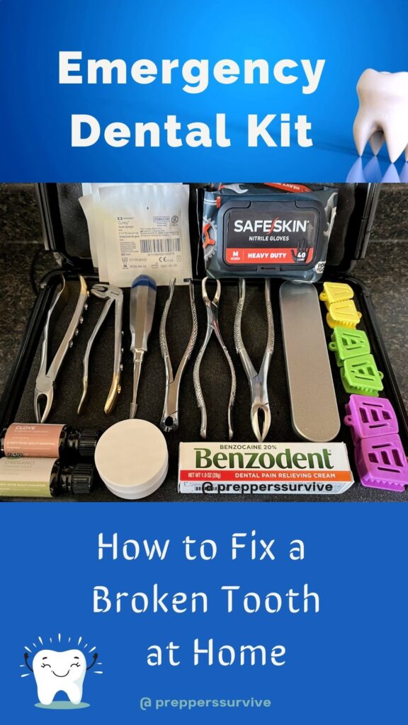 How to fix a broken tooth at home or on vacation. What to put in an emergency dental kit. What is a chipped tooth repair kit.
