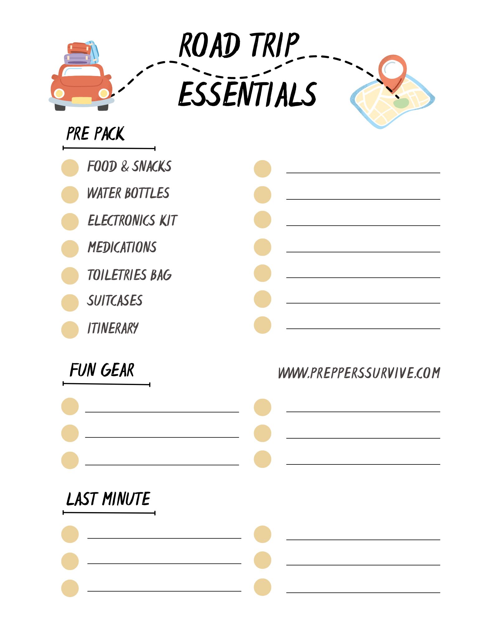 38 Helpful Items You Must Have on a Family Road Trip Checklist - Road Trip  Wanderers